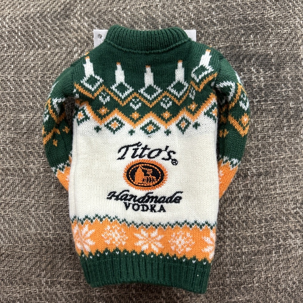 2025 Titos‎ 750 bottle sweater (NEW) Funny Bar Decor Cozy Cottage Sweater